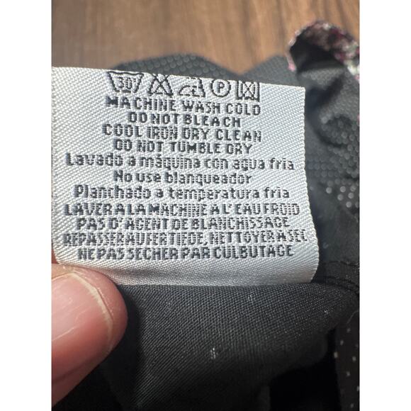 Jonny D Men’s XL Black White Polka Dot Button Down Shirt Floral Trim - Picture 9 of 9